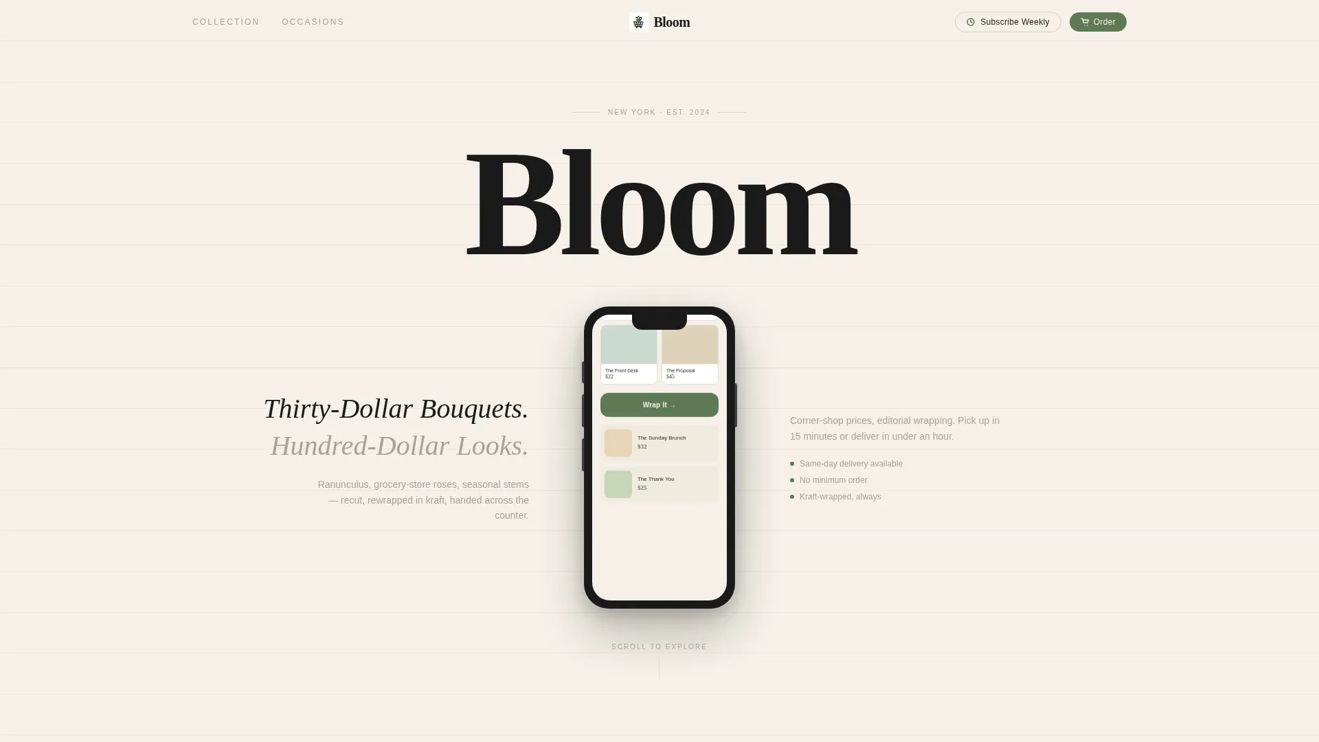 Affordable Florist Landing Page Template