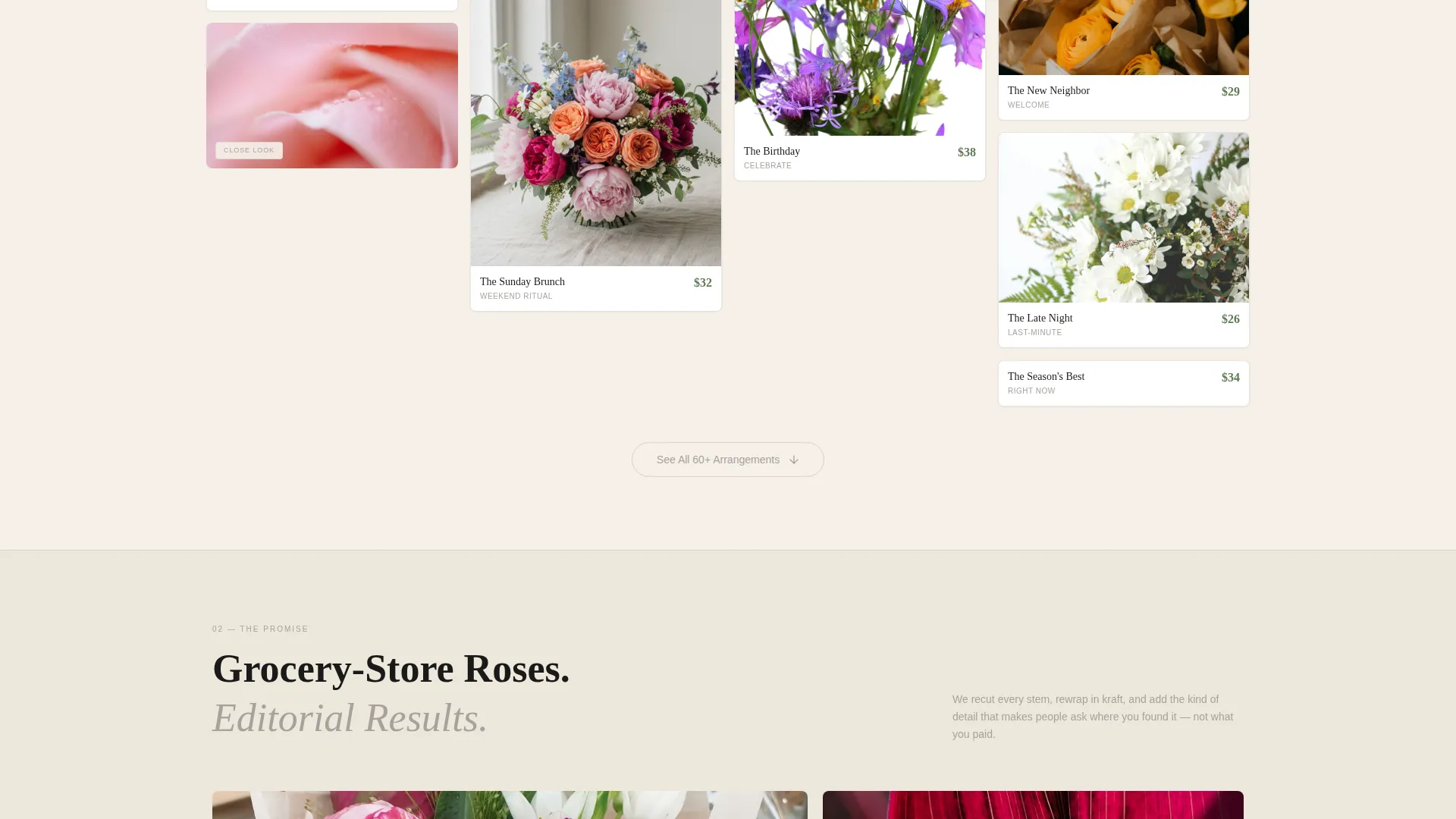 Affordable Florist Landing Page Template