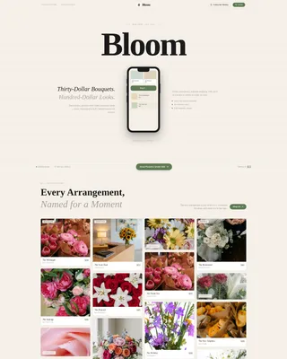 Affordable Florist Landing Page Template