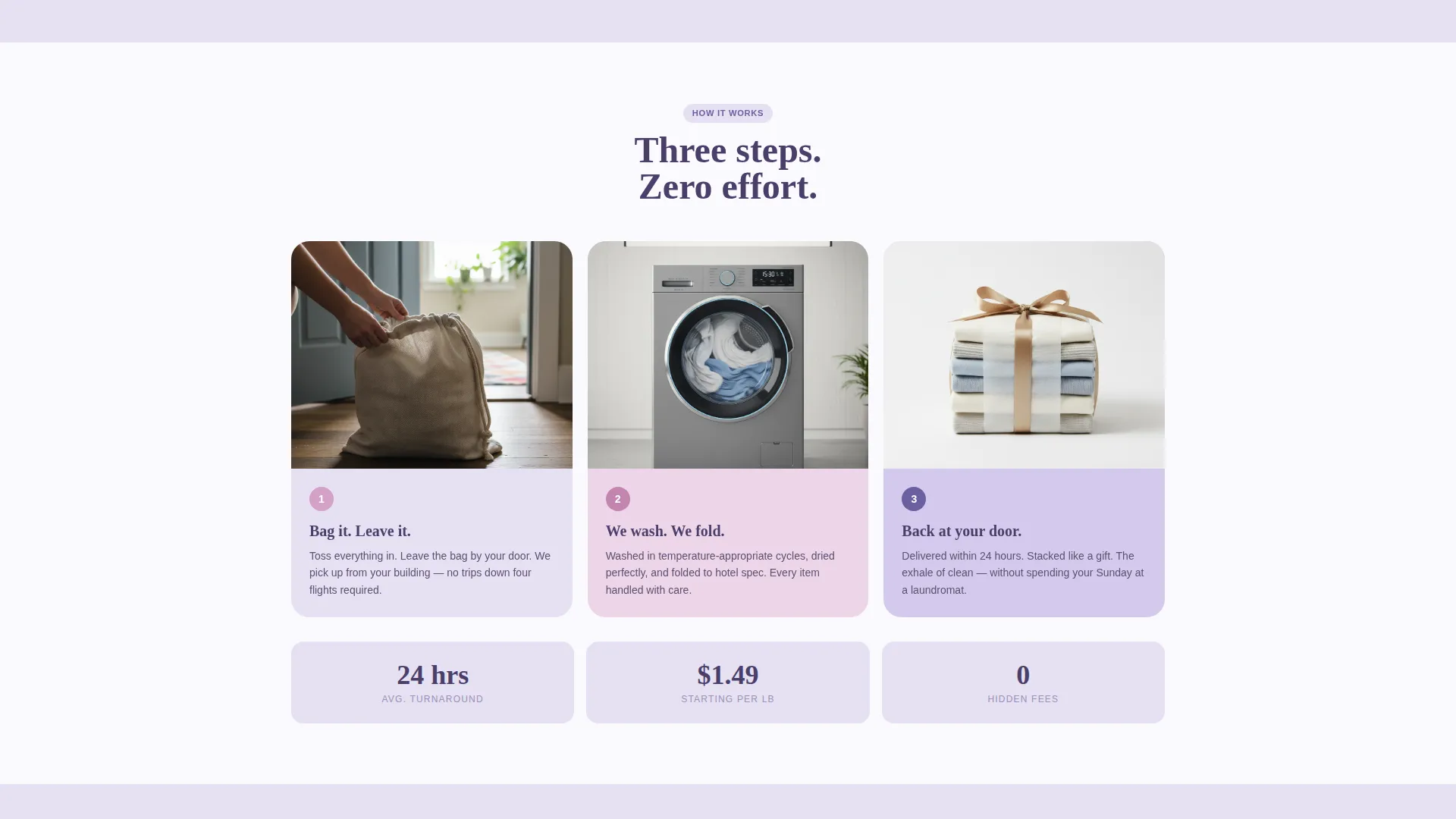 Elegant Budget Laundry Service Landing Page Template