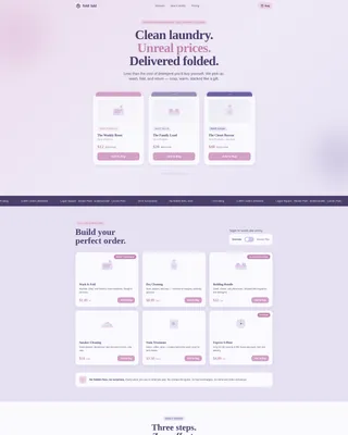 Elegant Budget Laundry Service Landing Page Template