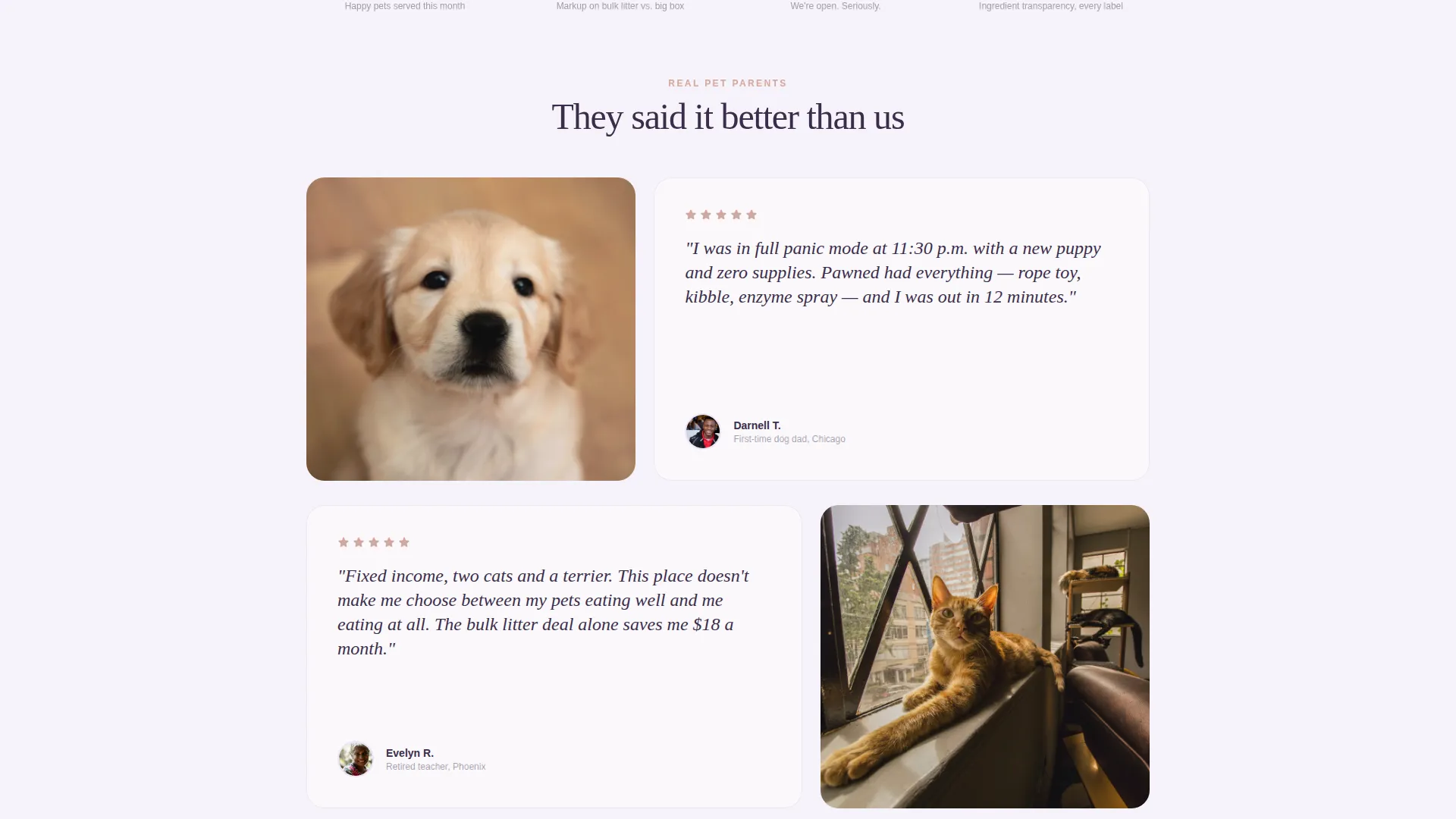 Affordable Pet Shop Landing Page Template
