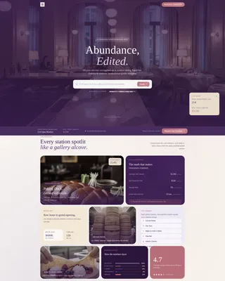 Buffet Franchise Landing Page Template | Bento Grid