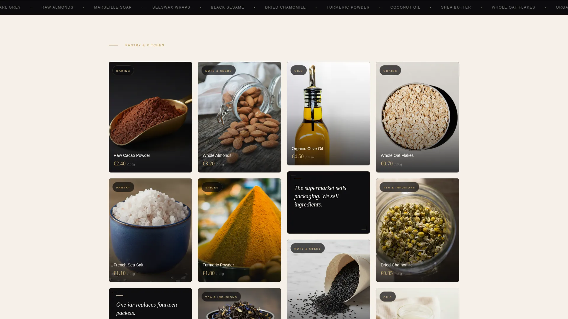 Luxe Zero Waste Store Landing Page Template