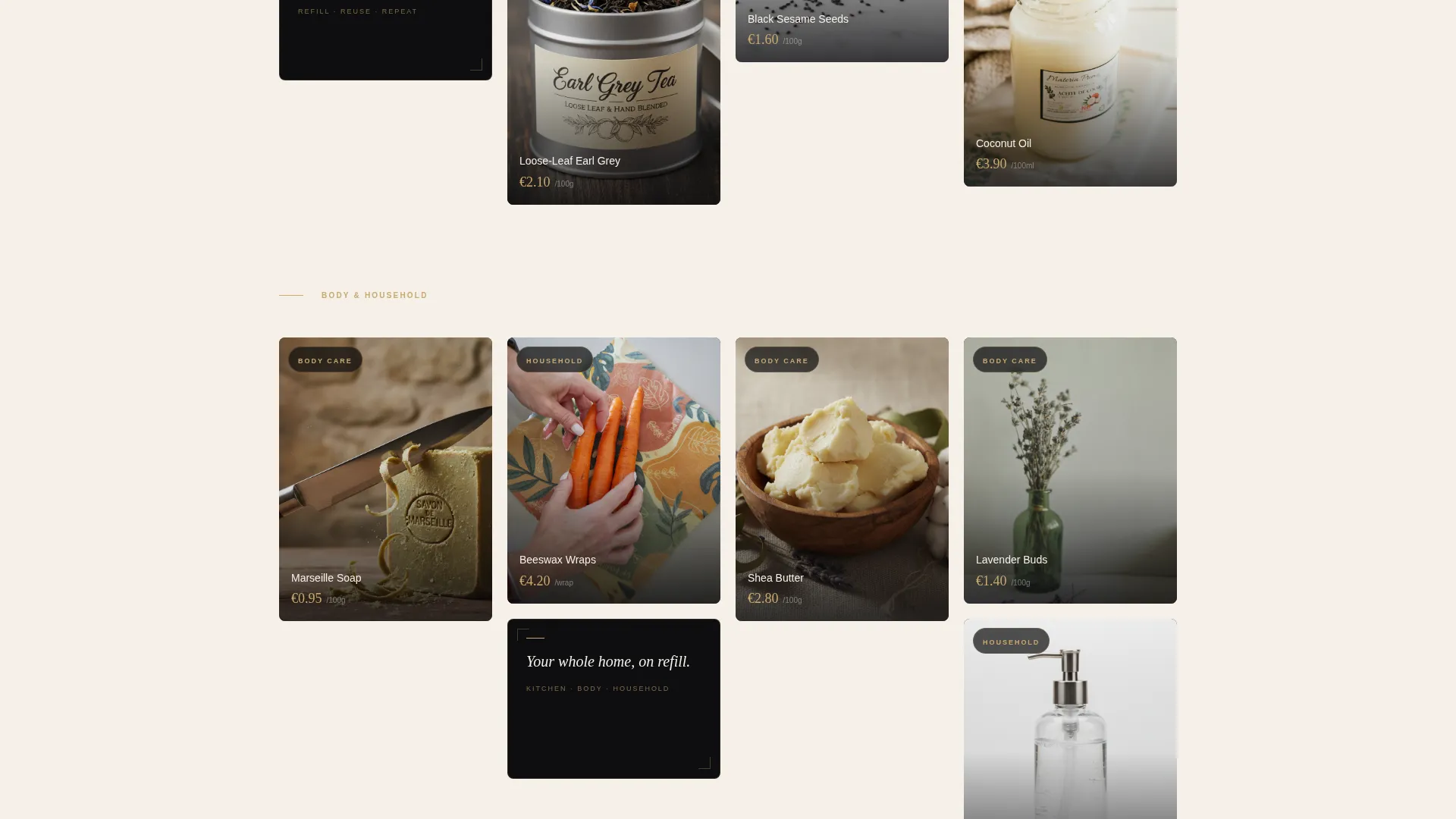 Luxe Zero Waste Store Landing Page Template