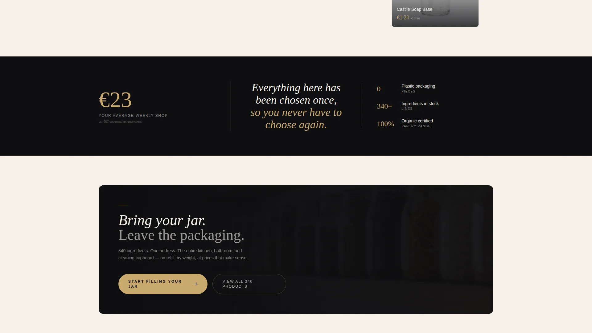 Luxe Zero Waste Store Landing Page Template