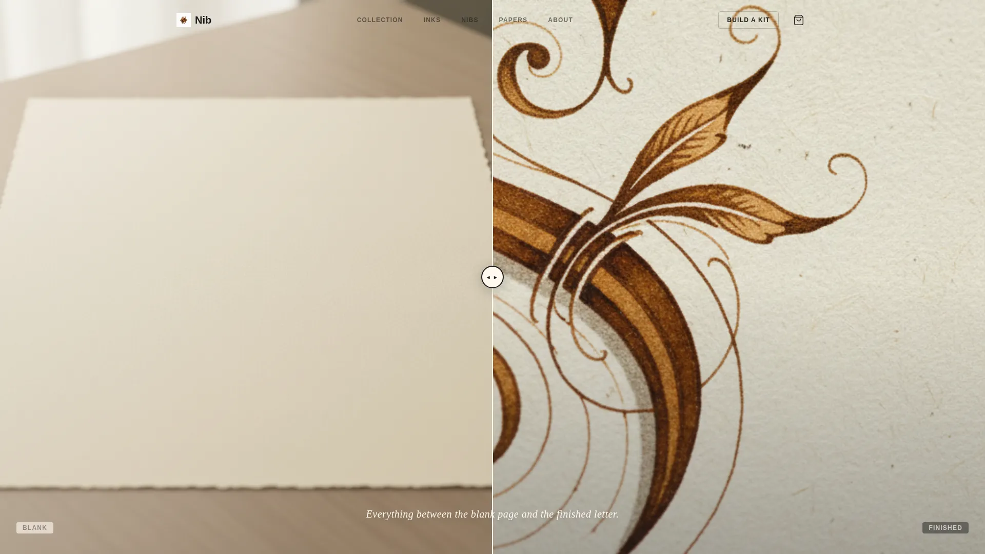 Artisan Calligraphy Shop Landing Page Template