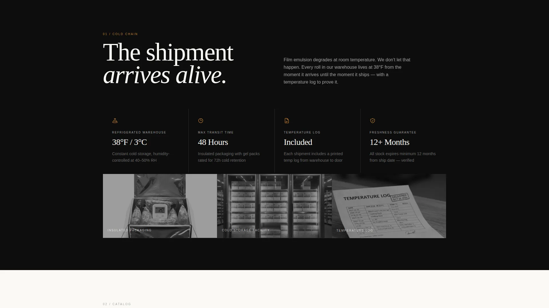 Analog Photography Wholesale Landing Page Template