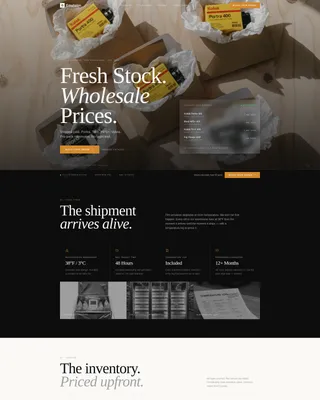 Analog Photography Wholesale Landing Page Template