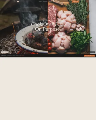 Authentic Campfire Cooking Landing Page Template