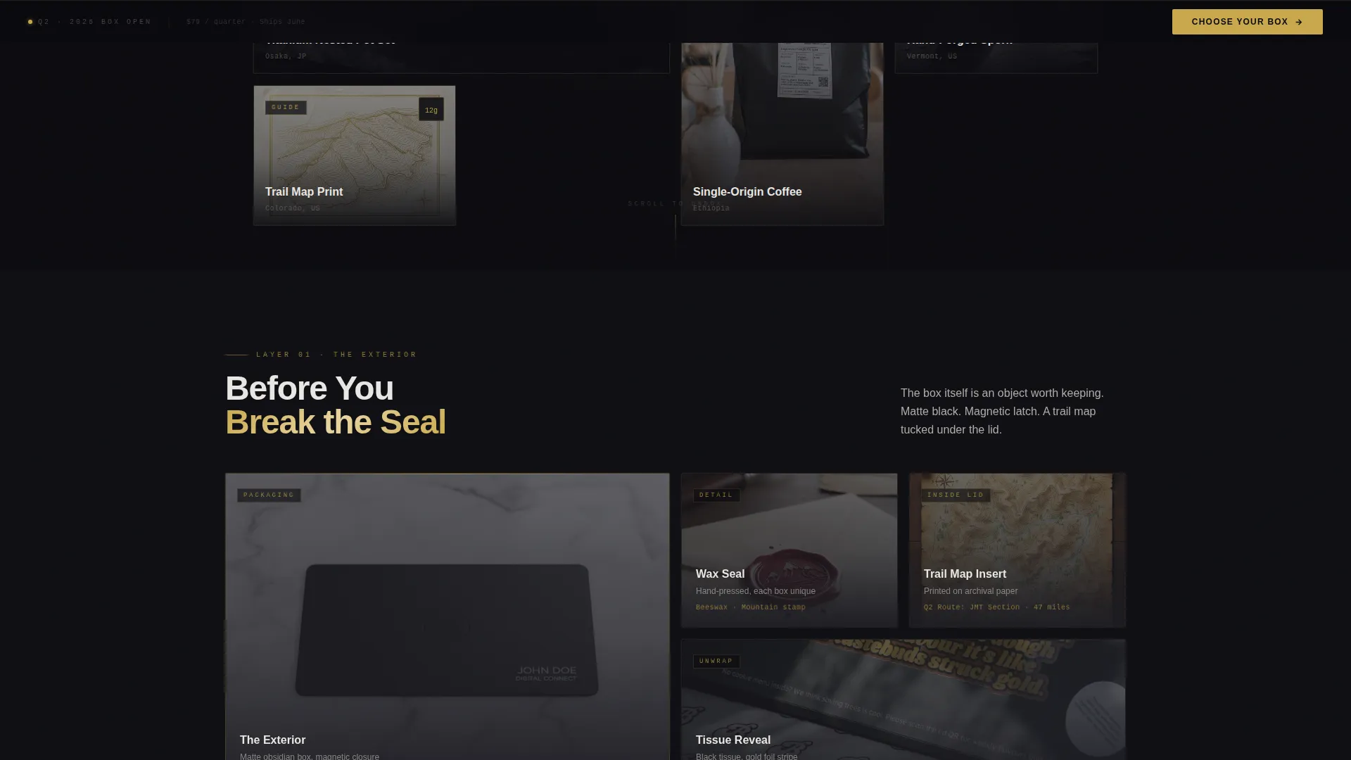 Premium Camping Gear Subscription Landing Page