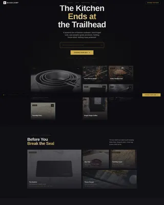 Premium Camping Gear Subscription Landing Page