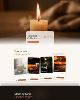 Luxe Candle Landing Page Template for Limited Drops