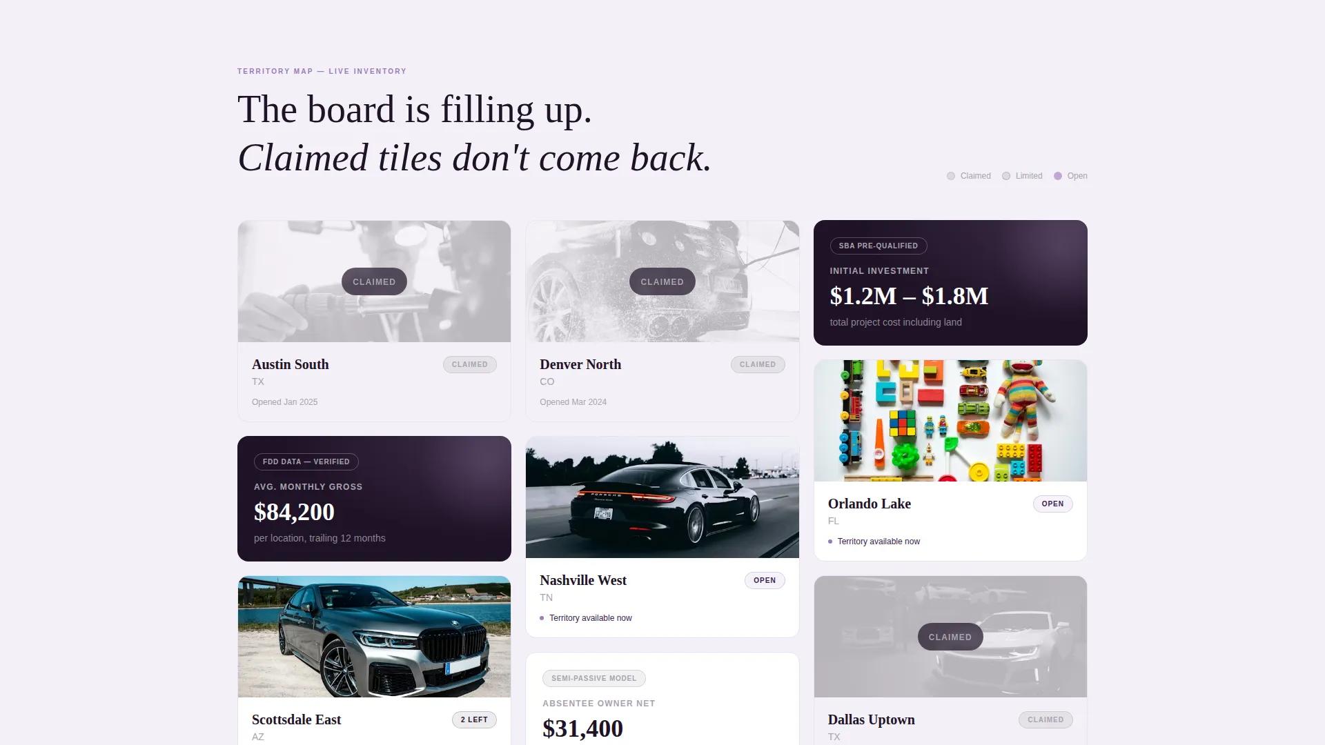 Car Wash Franchise Landing Page Template