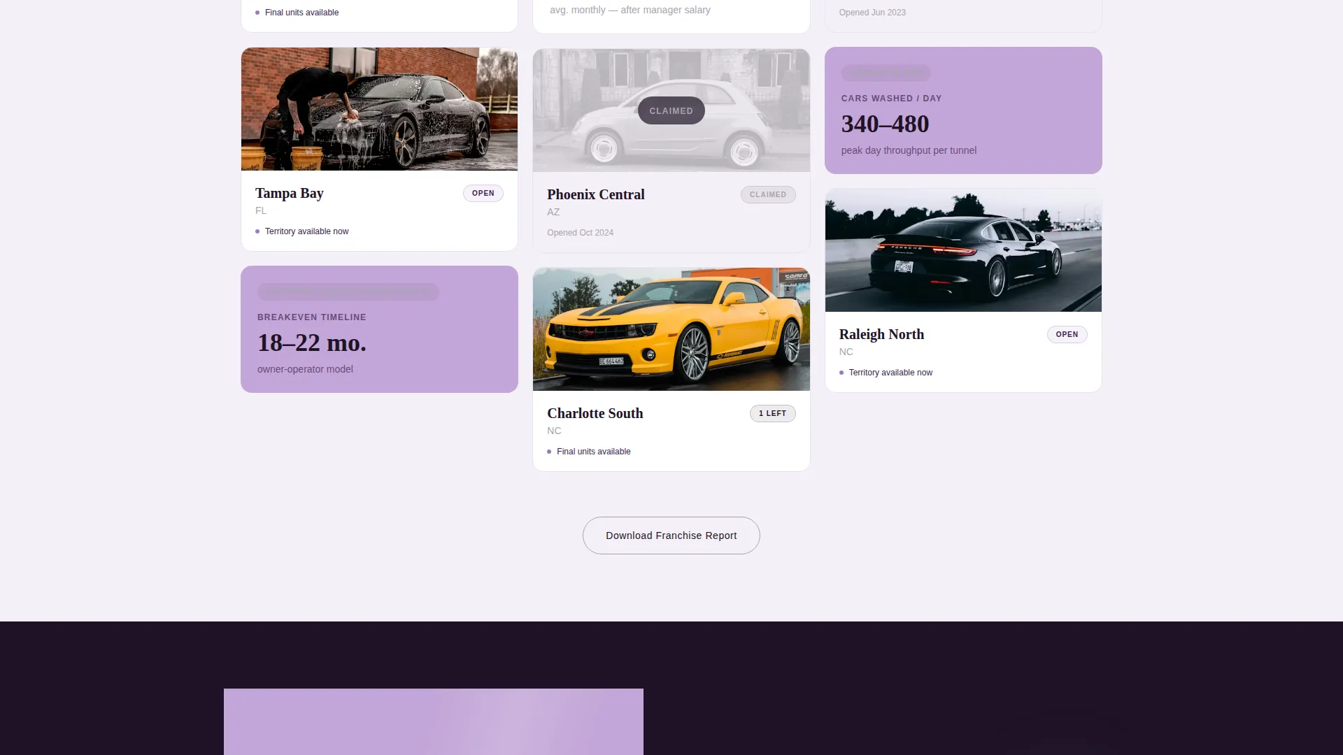 Car Wash Franchise Landing Page Template