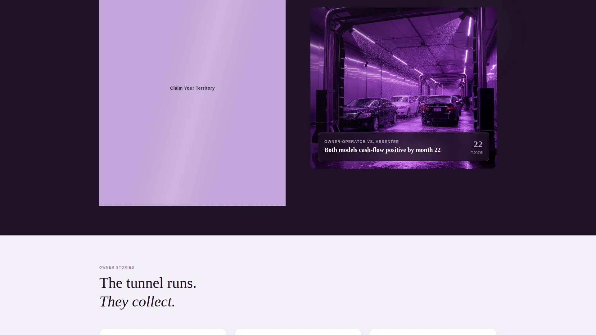 Car Wash Franchise Landing Page Template