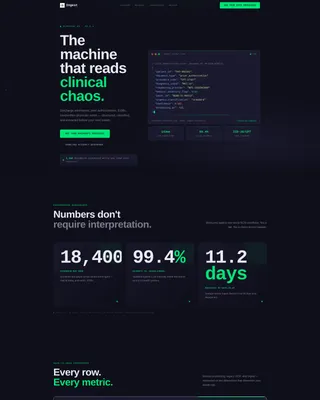 Healthcare AI Document Processing Landing Page