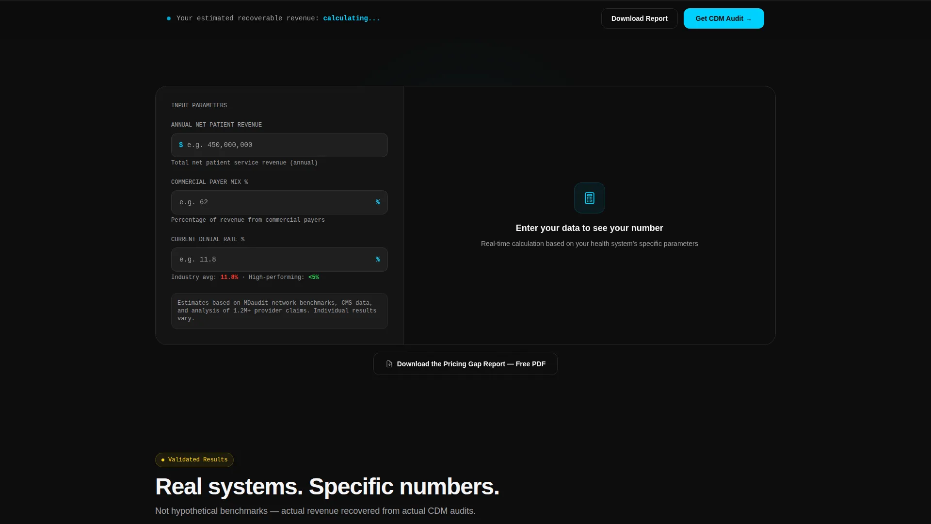 AI for Healthcare Pricing Website Template