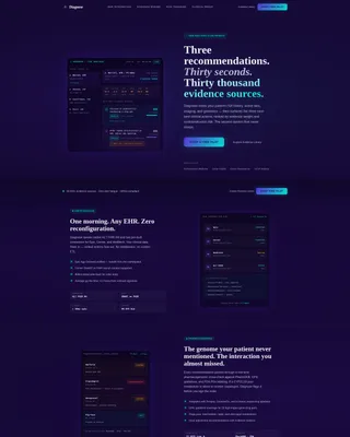 Healthcare AI Recommendation Engine Landing Page