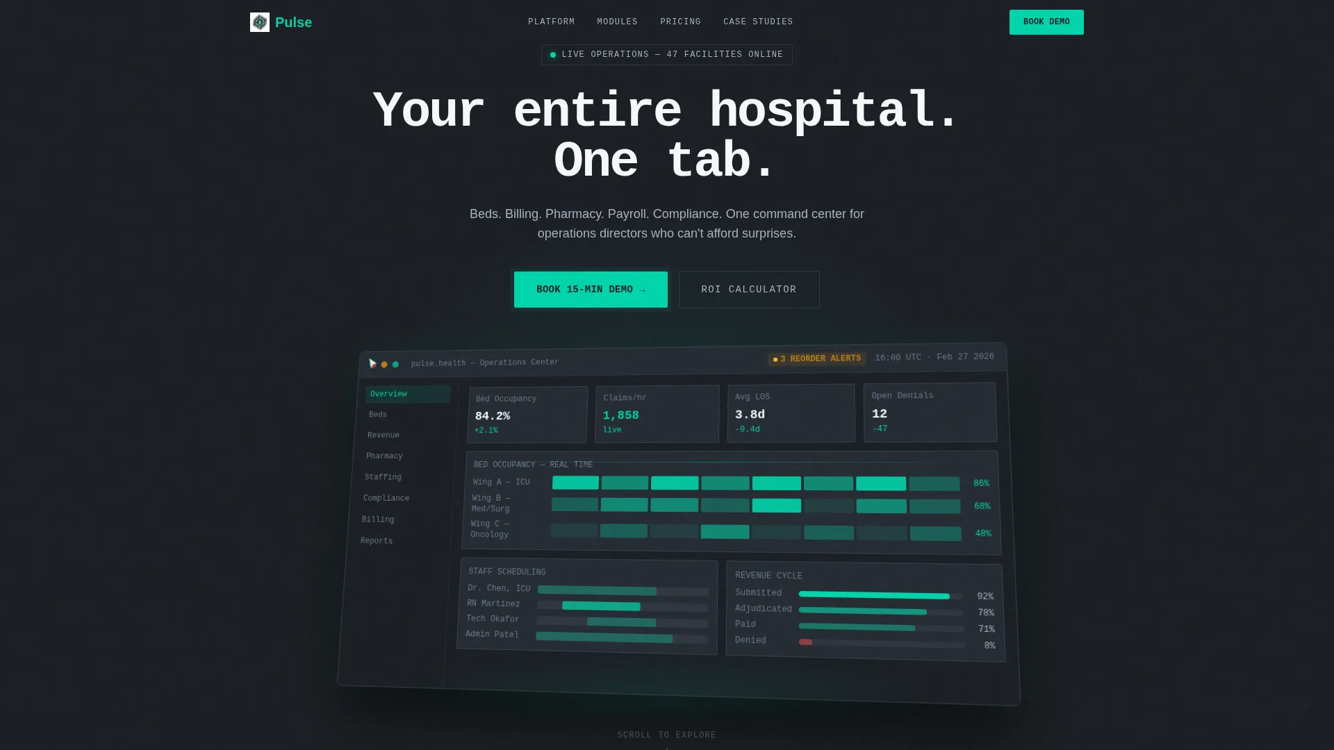 Healthcare Software & SaaS Specialist Booking Website Template