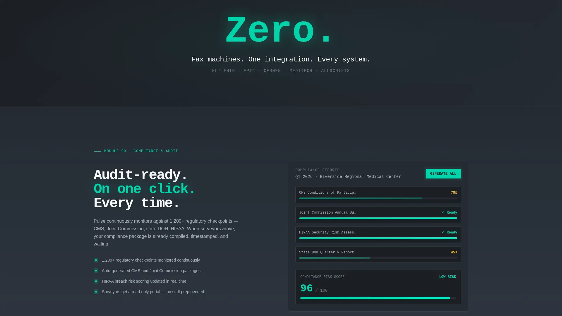 Healthcare Software & SaaS Specialist Booking Website Template