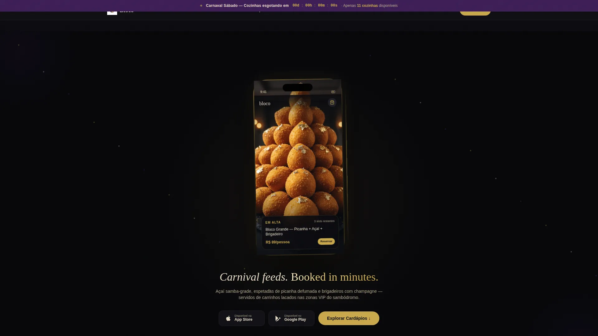 Immersive Carnival Landing Page Template