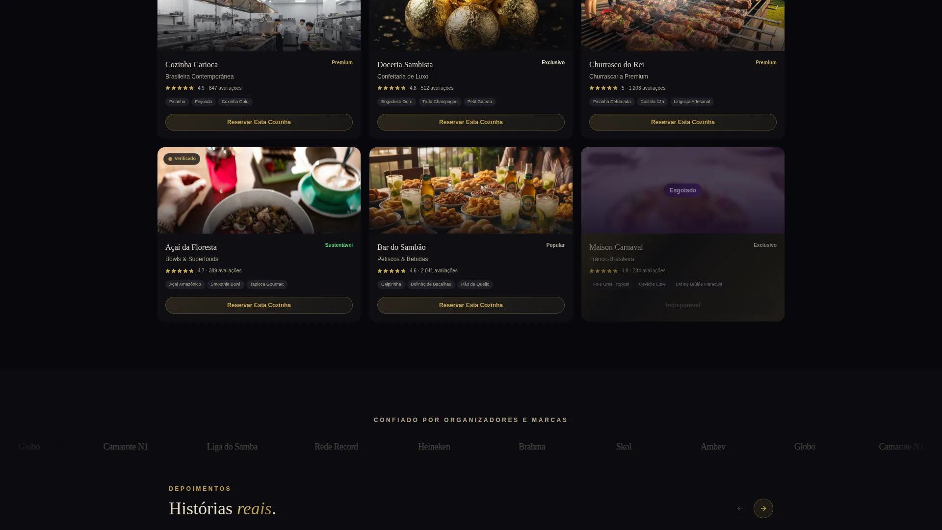 Immersive Carnival Landing Page Template