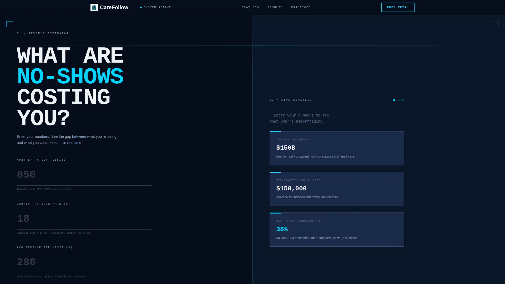 Healthcare Email Marketing Cost Calculator Website Template