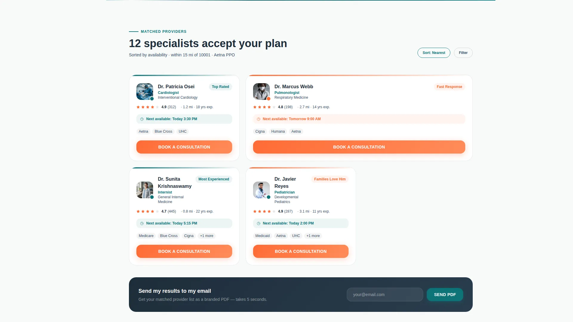 Healthcare Digital Presence Specialist Booking Website Template