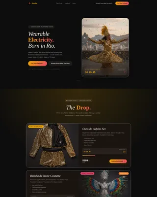 Carnival Costume Landing Page Template