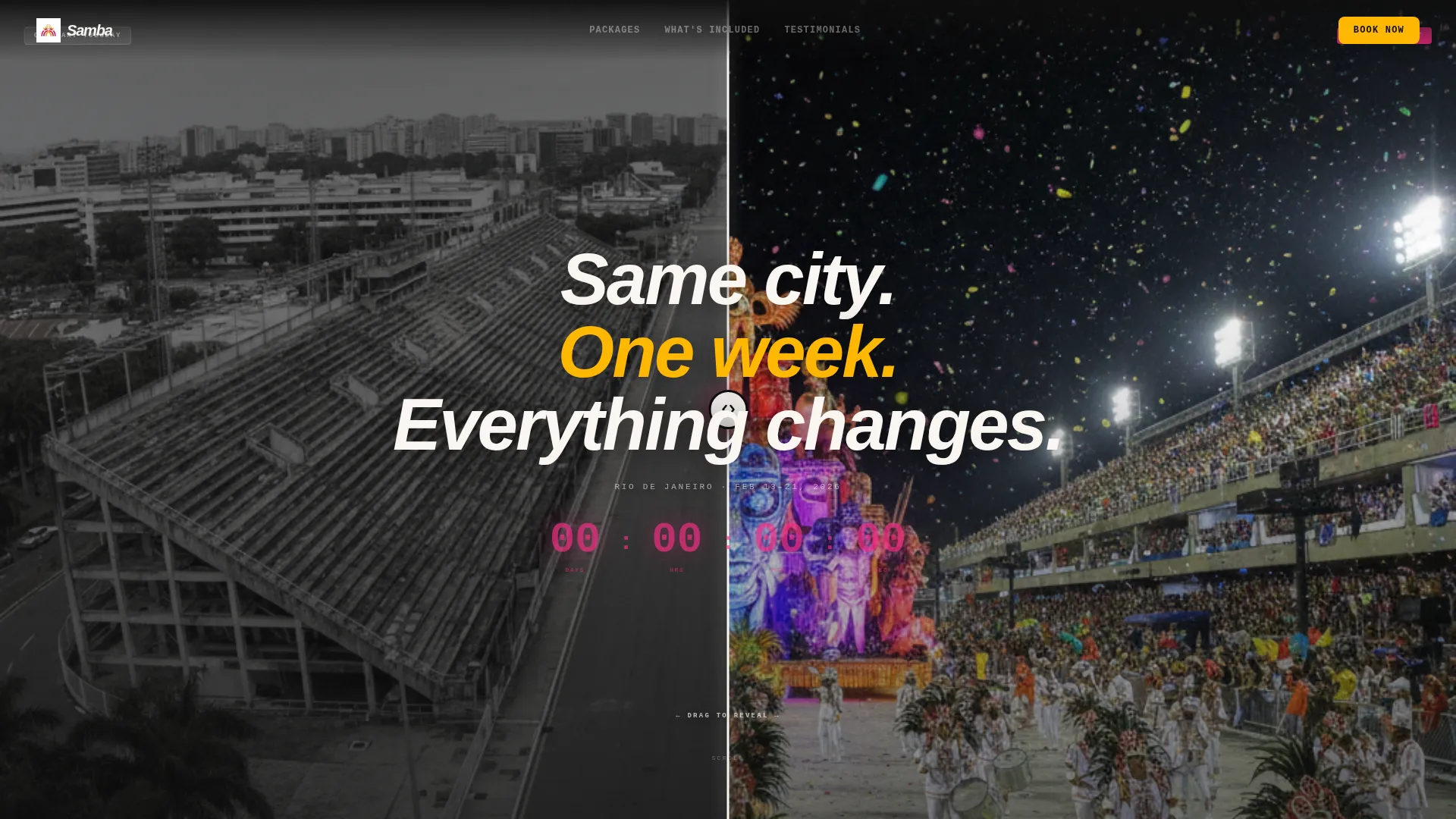 Carnival Travel Package Landing Page Template