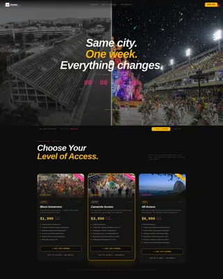 Carnival Travel Package Landing Page Template
