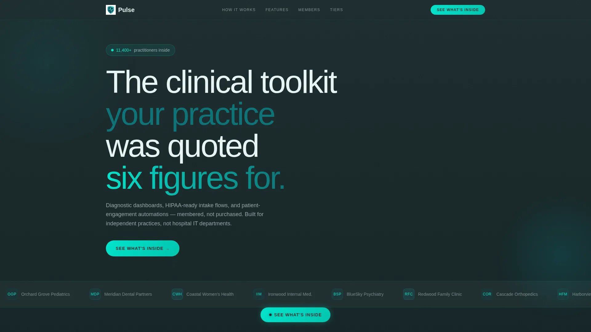 Healthcare Digital Presence Pricing Website Template