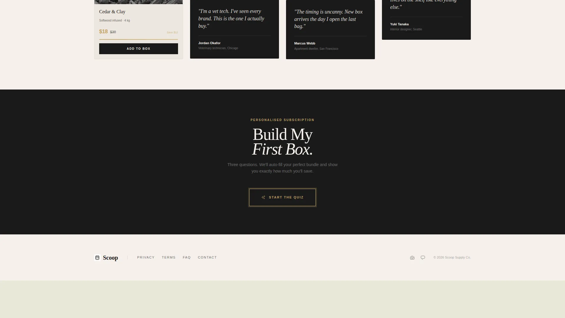 Complete Subscription Box Services Professional Website Template