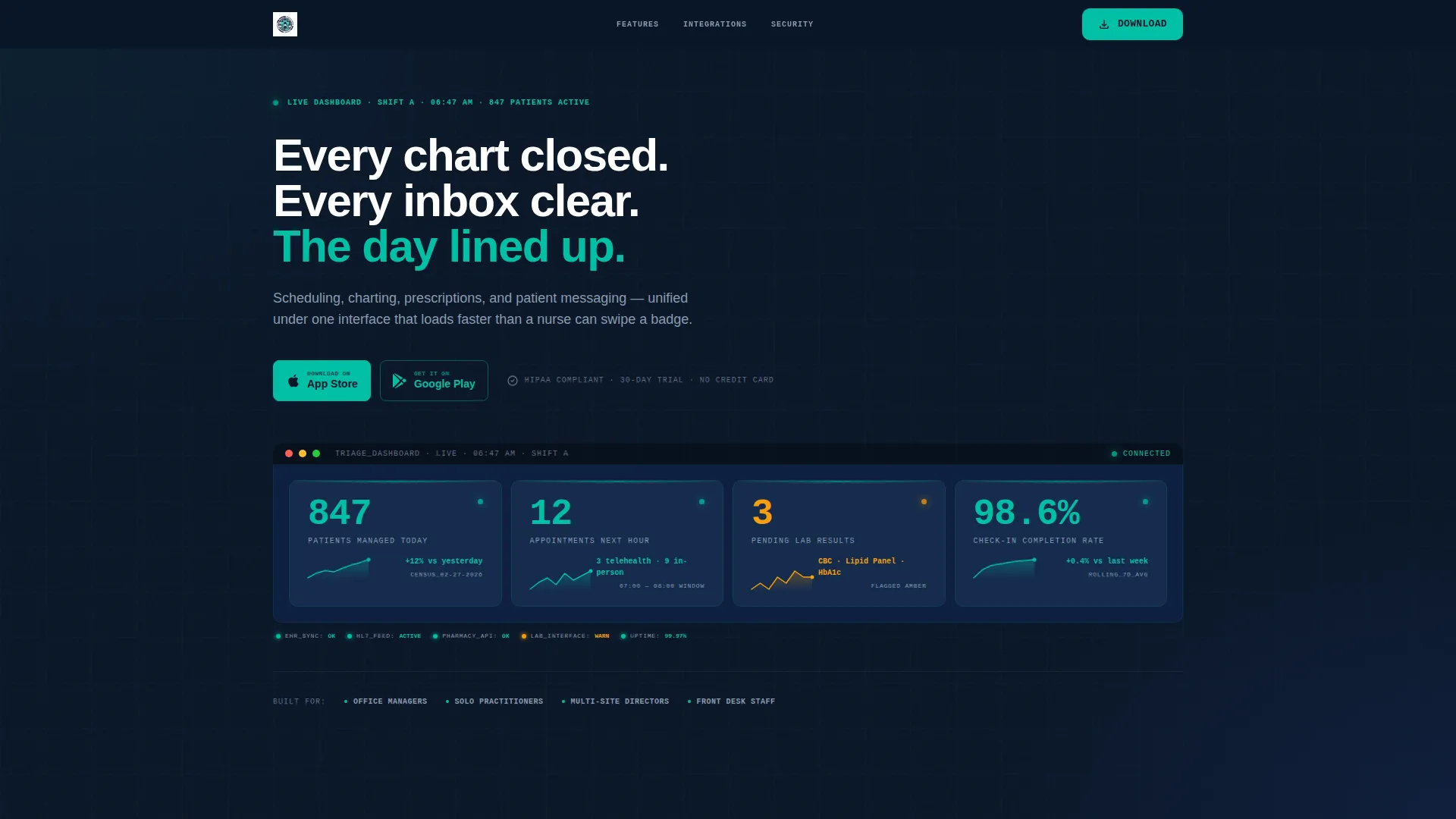 Healthcare Software Advanced Professional Website Template
