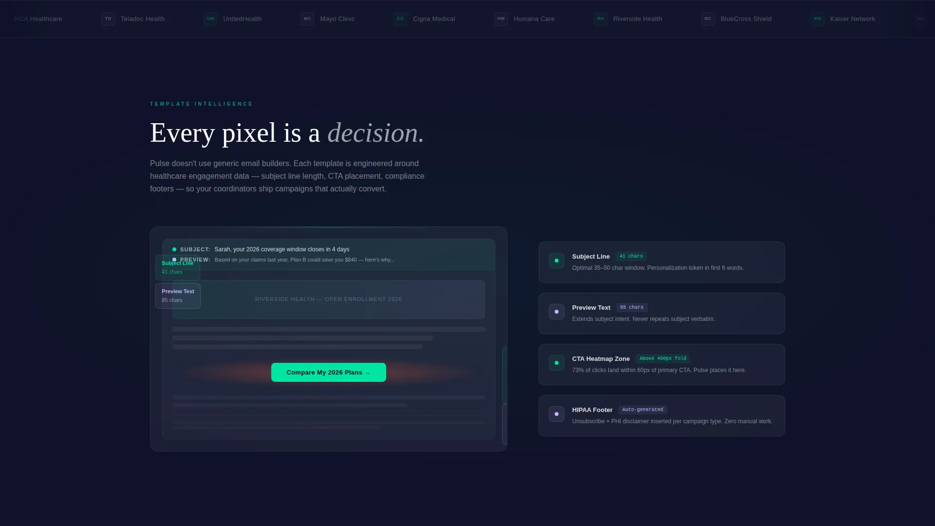 Healthcare Email Marketing Professional Website Template