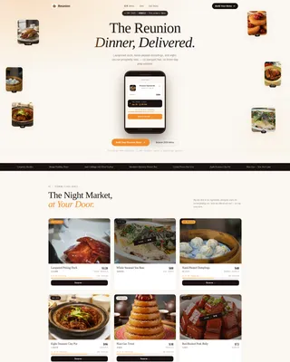 Luxe Chinese New Year Catering Landing Page Template