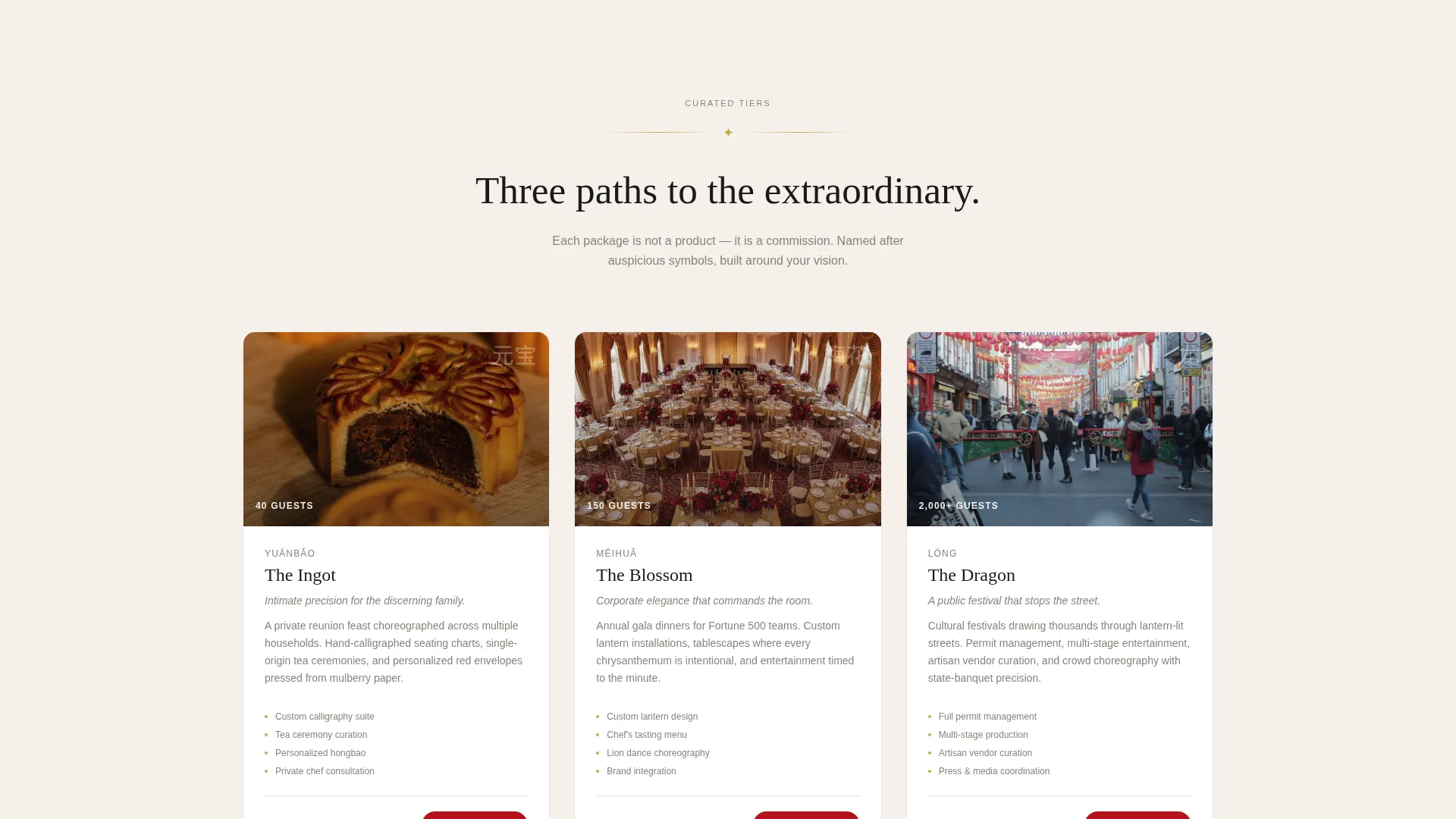 Chinese New Year Event Planner Landing Page Template