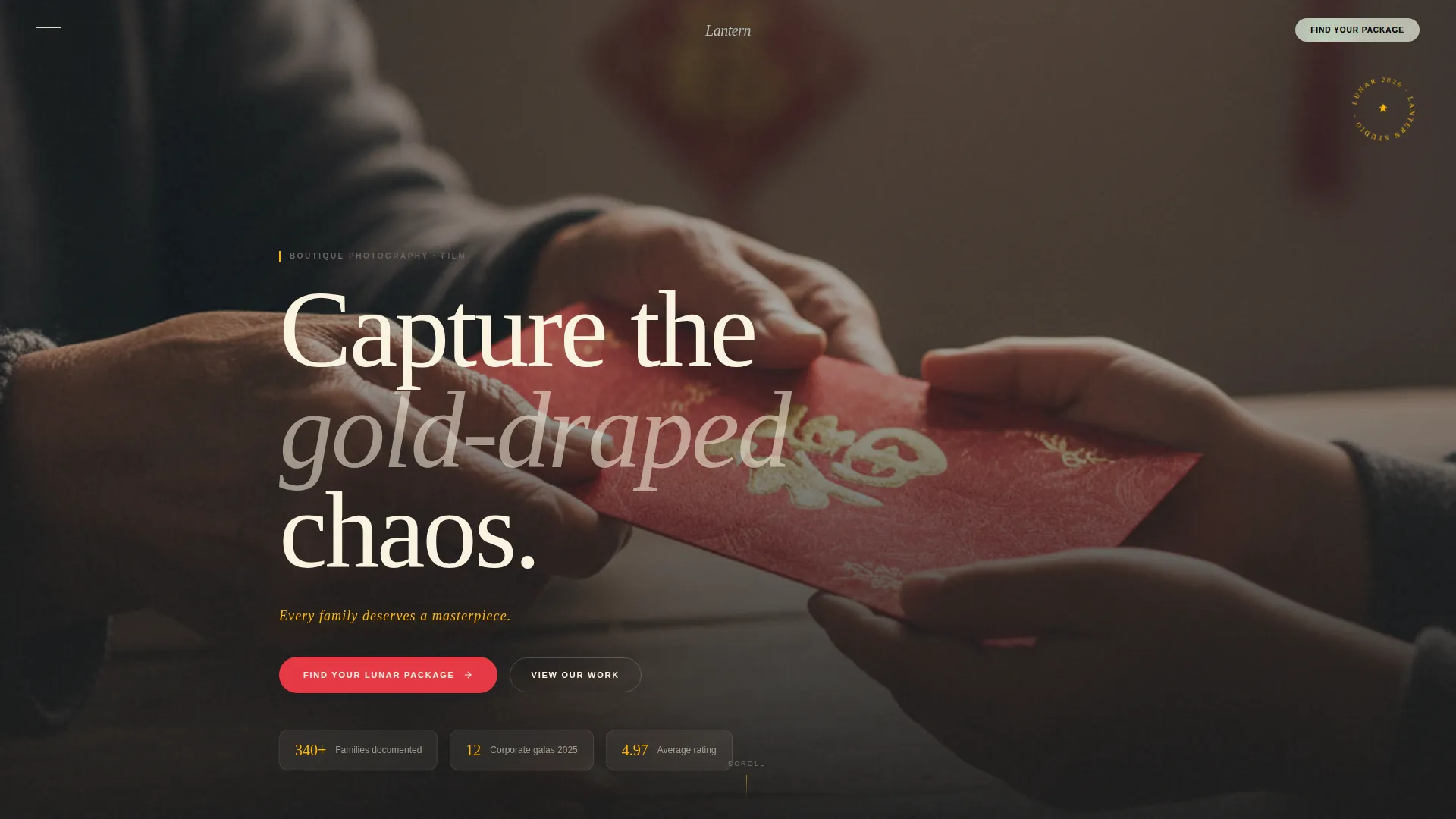 Chinese New Year Photography Landing Page Template