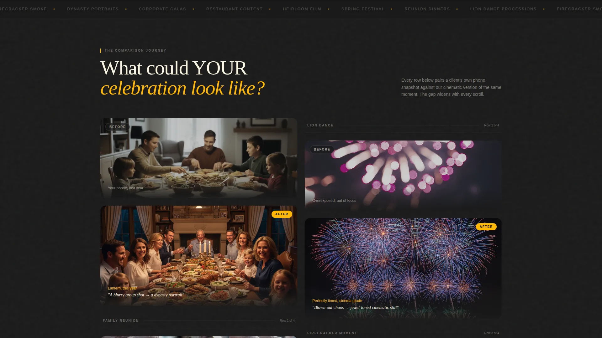 Chinese New Year Photography Landing Page Template
