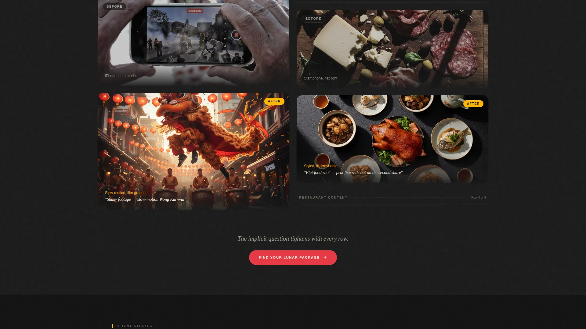 Chinese New Year Photography Landing Page Template