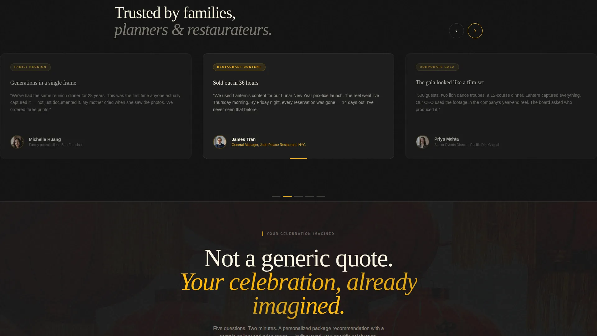 Chinese New Year Photography Landing Page Template