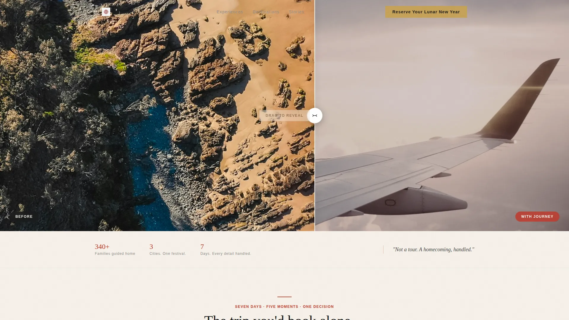 Lunar New Year Travel Landing Page Template