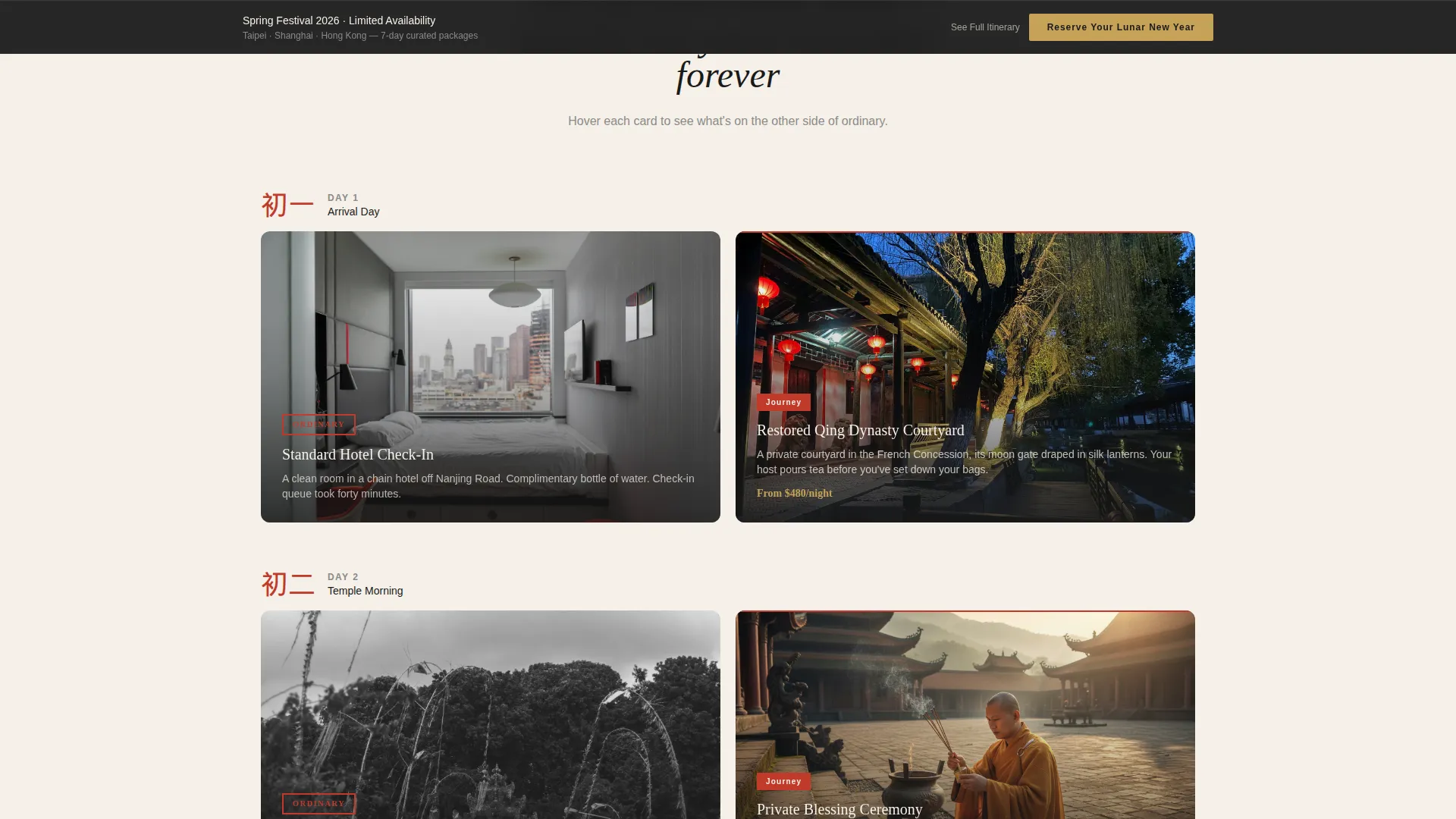 Lunar New Year Travel Landing Page Template