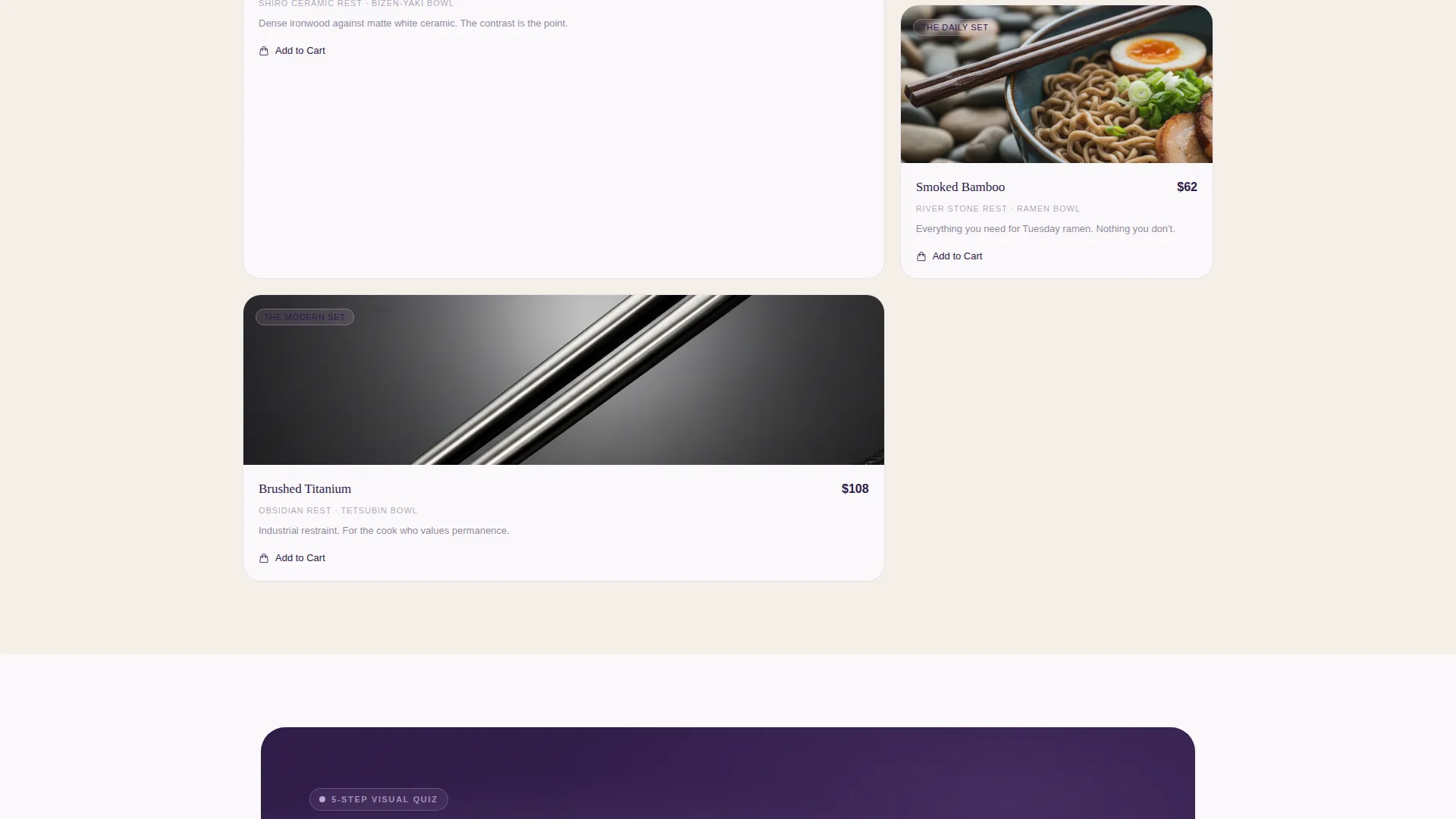 Curated Tableware Landing Page Template