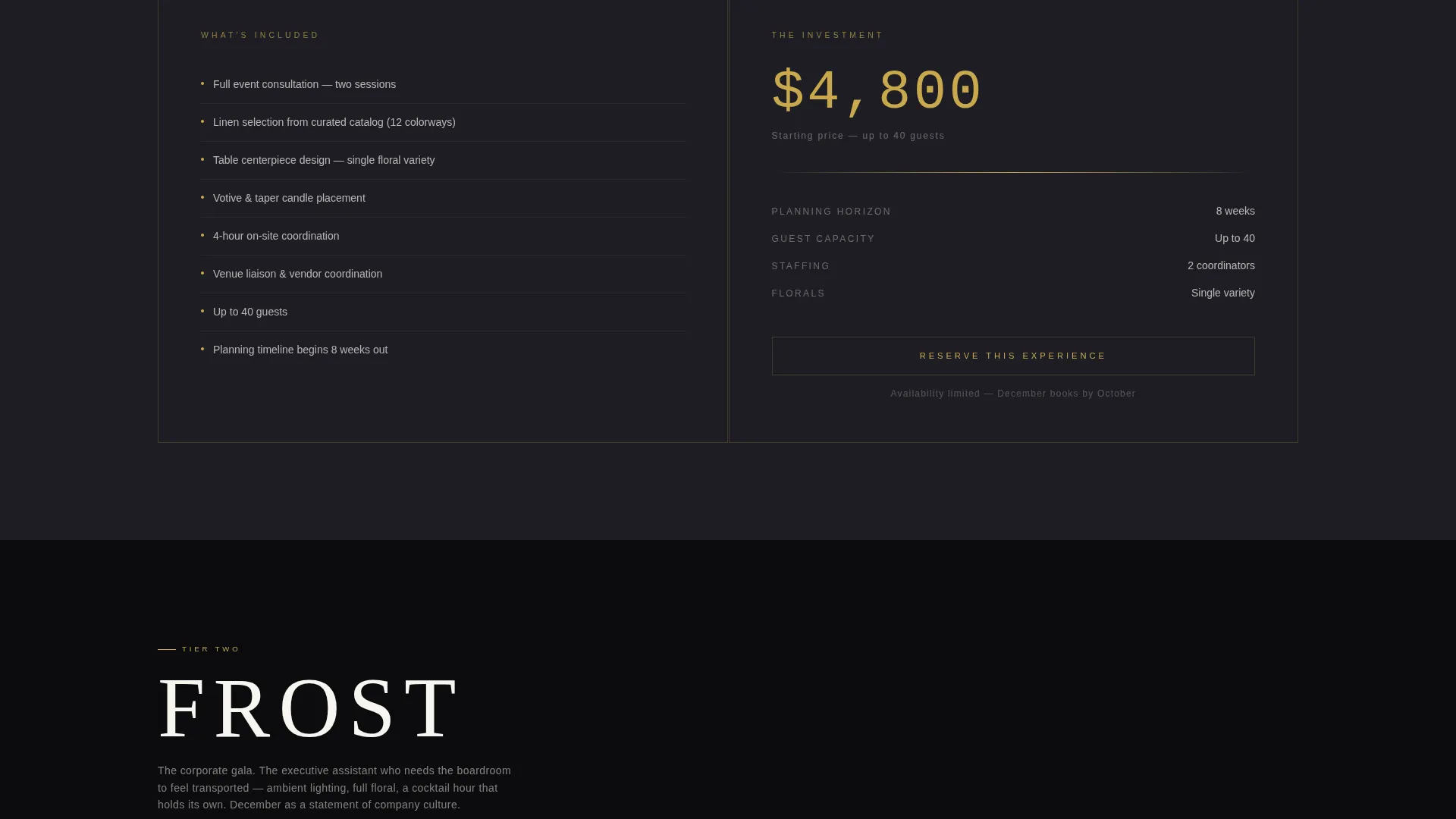 Luxe Christmas Event Planner Landing Page Template