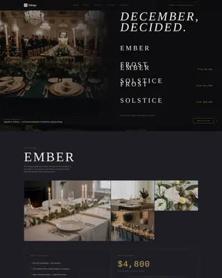 Luxe Christmas Event Planner Landing Page Template
