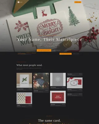 Luxe Letterpress Christmas Card Landing Page Template