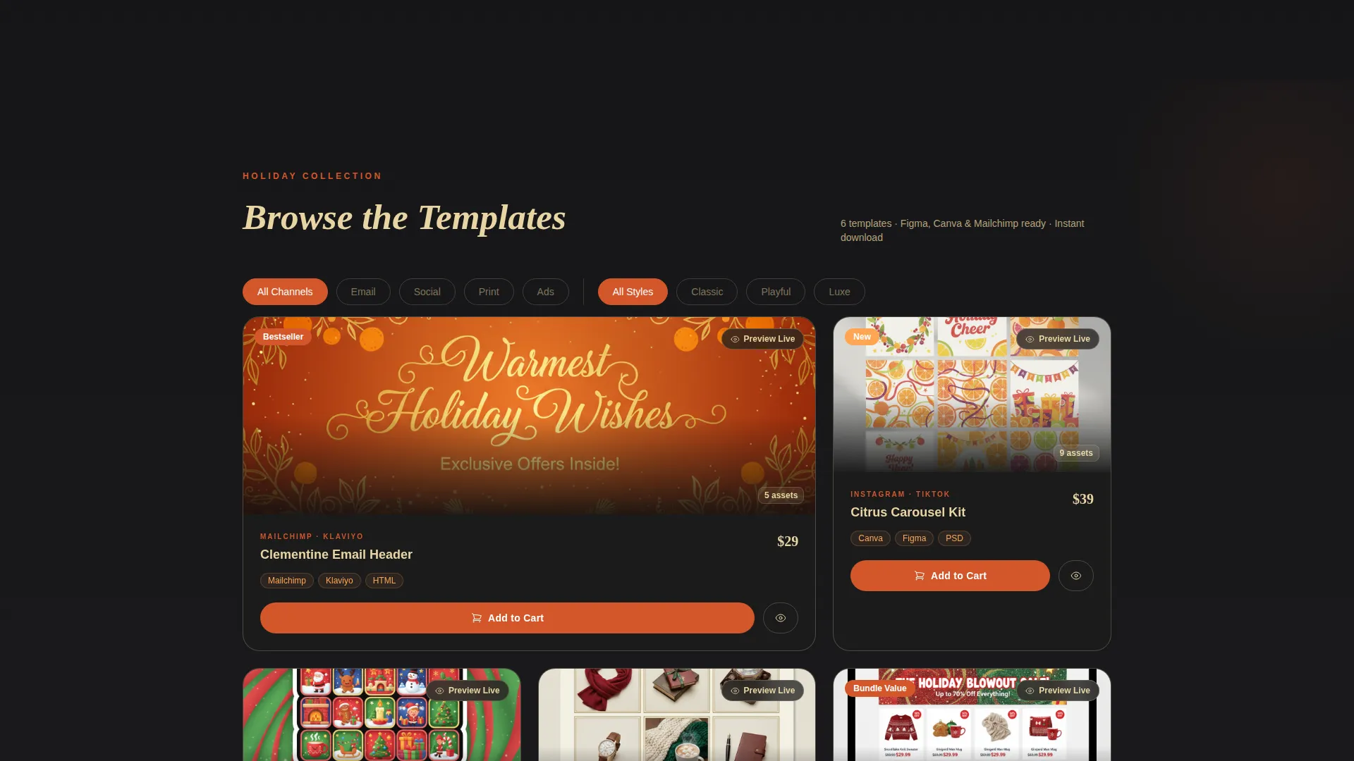 Festive eCommerce Holiday Campaign Landing Page Template