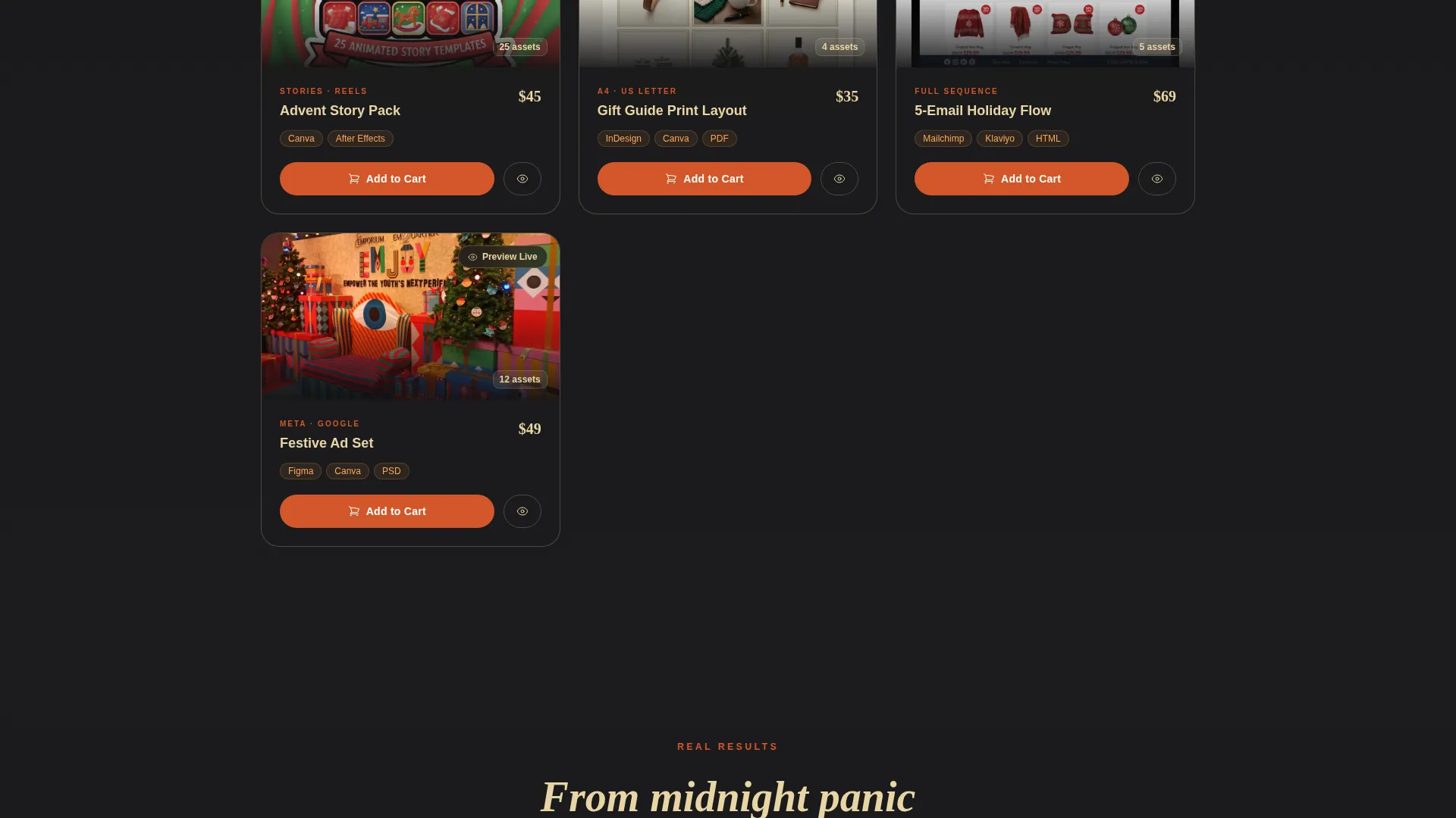 Festive eCommerce Holiday Campaign Landing Page Template